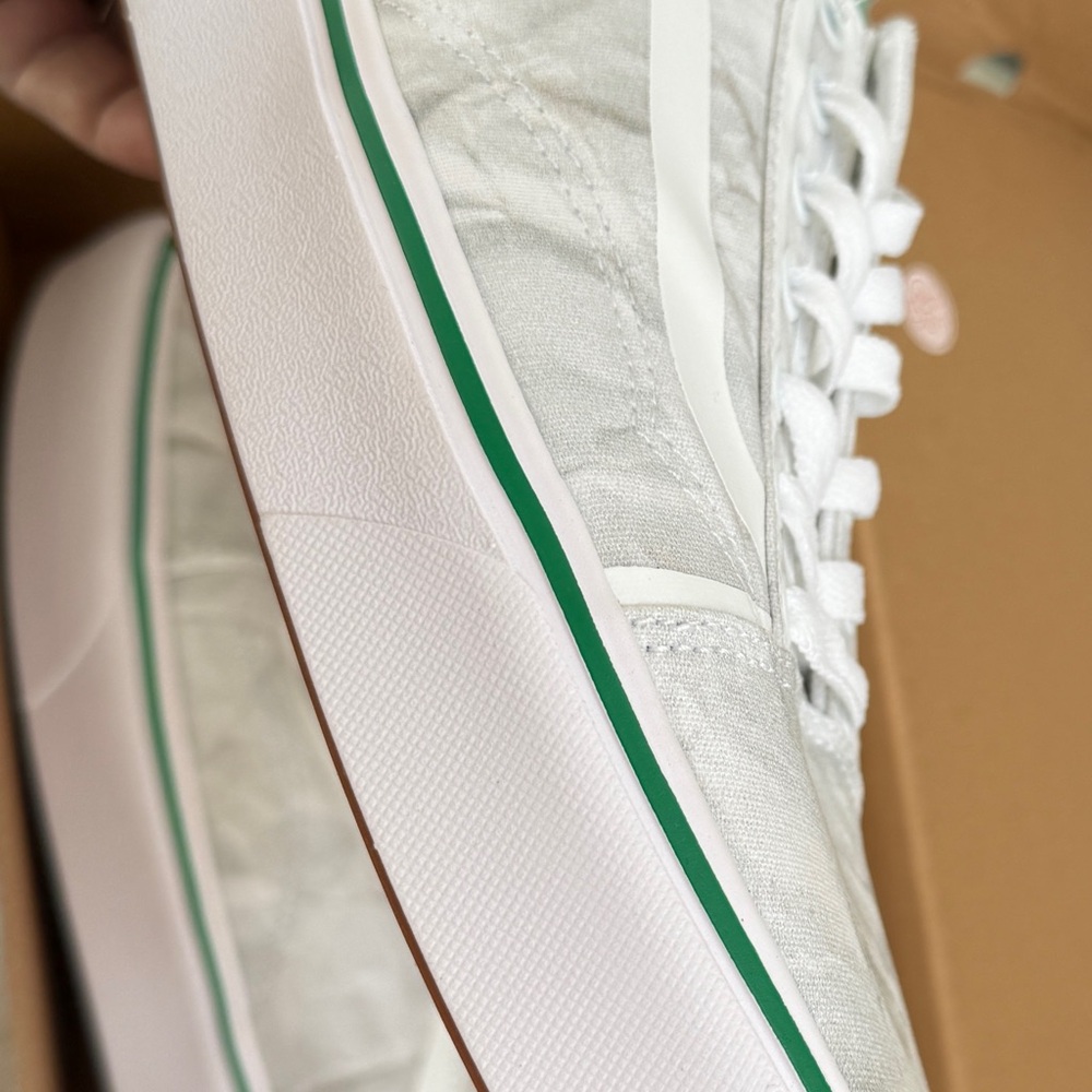 Vans Men's White and Green Casual Sneakers - Picture 3 of 8